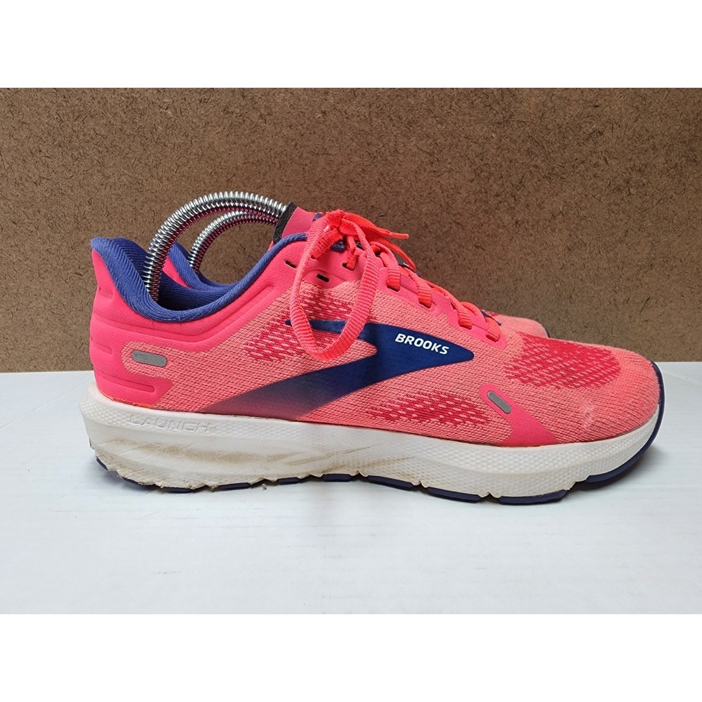 Brooks Launch 9.5 Womens Size 8.5 B Pink White Athletic Running Shoes Sneakers